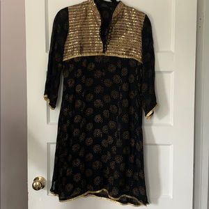 Indian Black and Gold Kurta